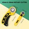 Rotary Cutter Set, 45mm and 28mm Fabric Cutters Kit with Extra 10 Blades, A3 Double-sided Self Healing Cutting Mat, 12x6 Inch Quilting Ruler for Sewing, Fabric Cutting, Art Crafting